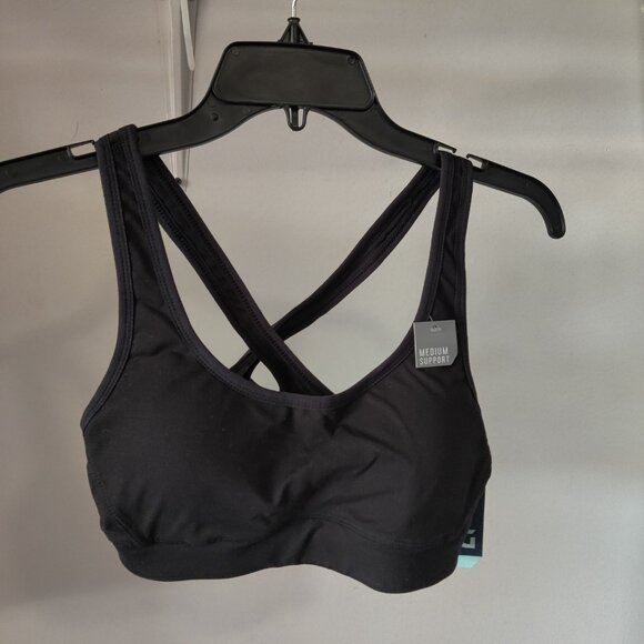 SOILED Calia Women's Compression Cross Back Sports Bra Black Size S $40 FF355 - Picture 4 of 4